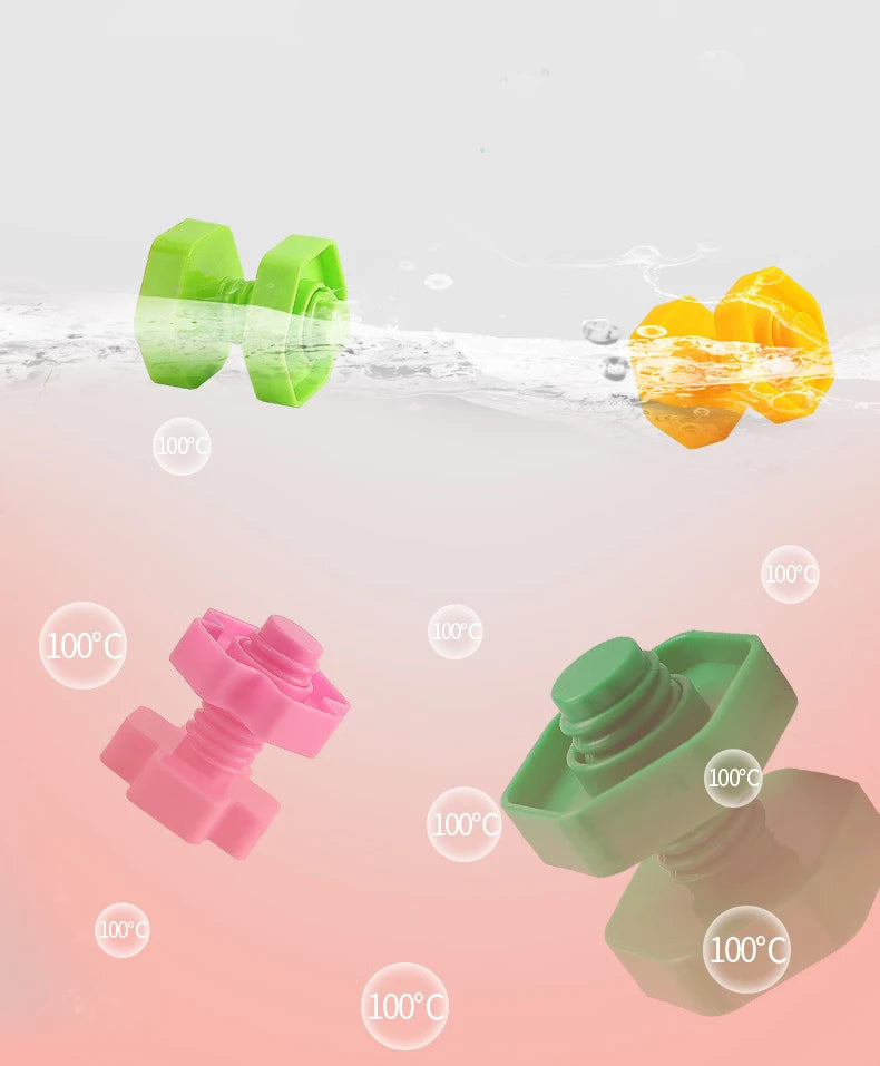 10/20Pcs Set Screw Building Blocks Creative Mosaic Puzzle Toys For Children Plastic Insert Blocks Nut Shape Boys Educational Toy